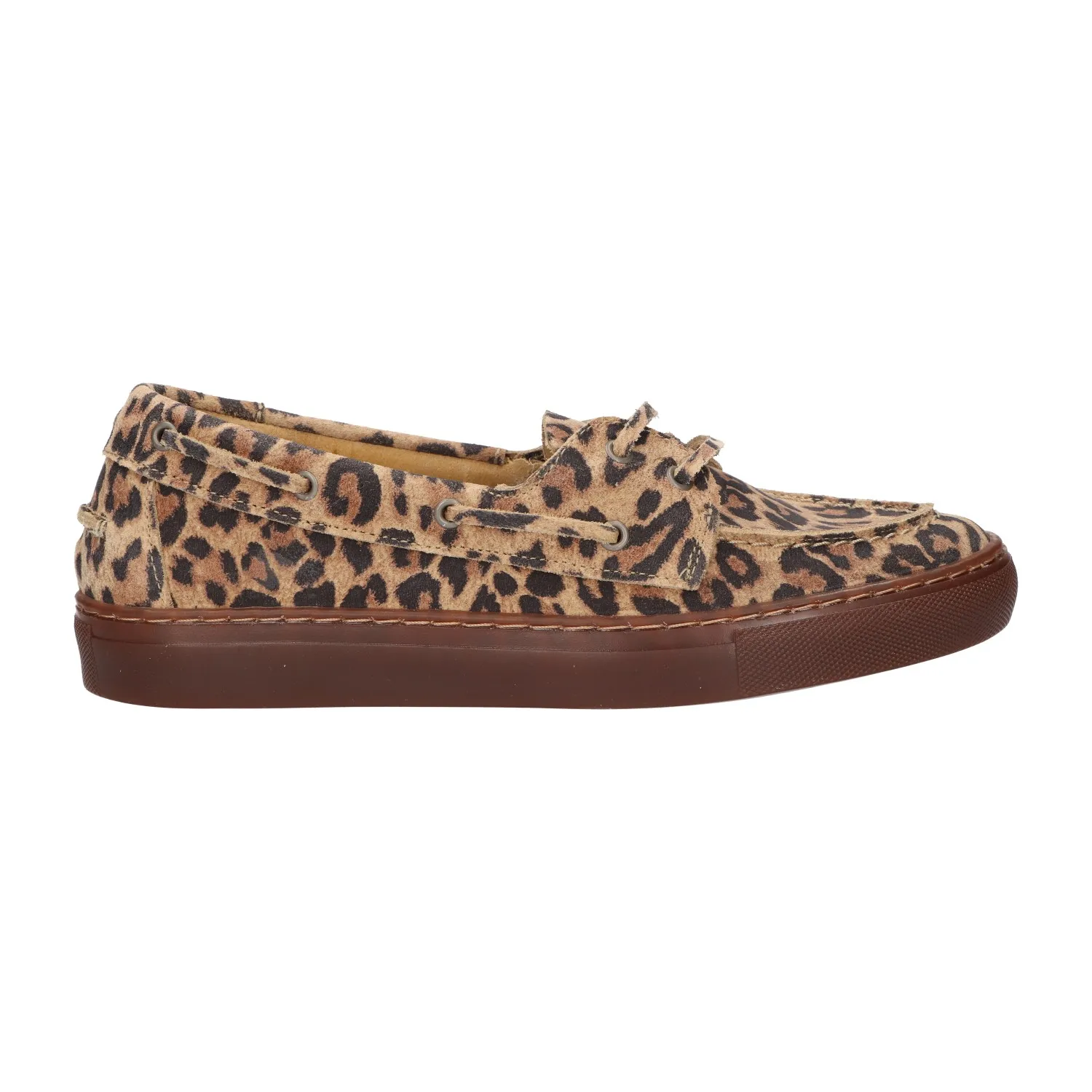 Suède leren bootschoen – leopard print