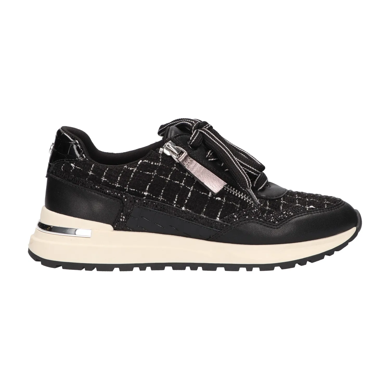 Sneaker zwart met rits