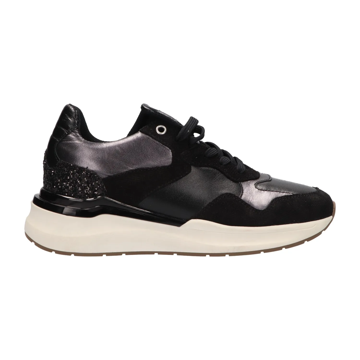 Sneaker zwart leer